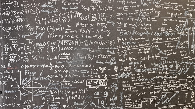 Maths on a blackboard